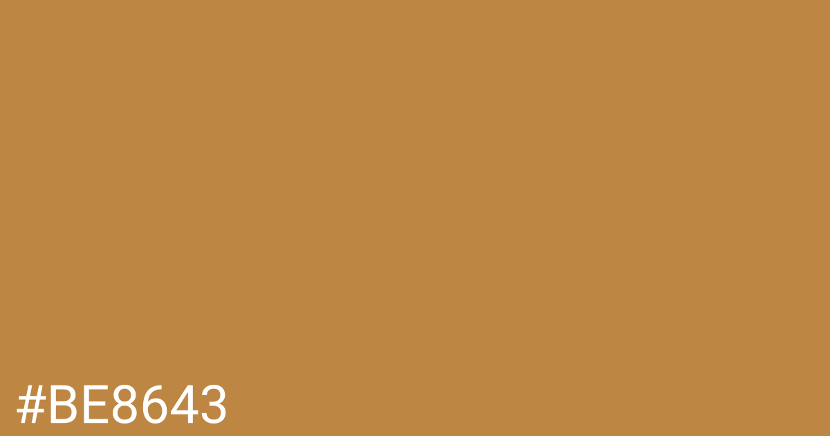 Hex color #be8643 graphic