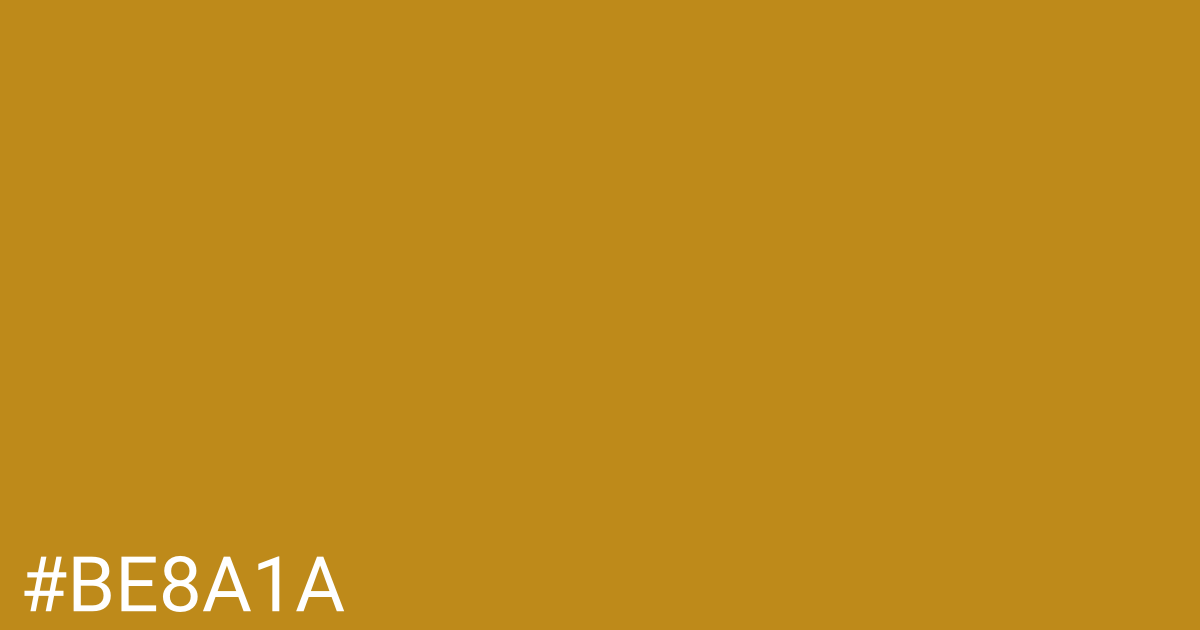 Hex color #be8a1a graphic
