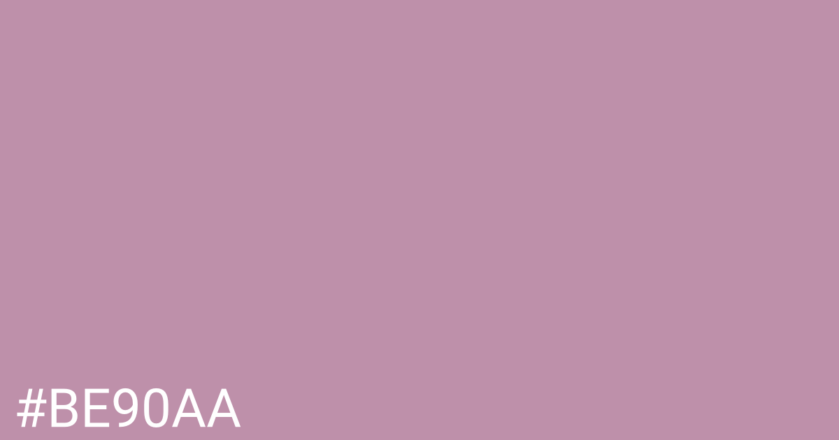 Hex color #be90aa graphic