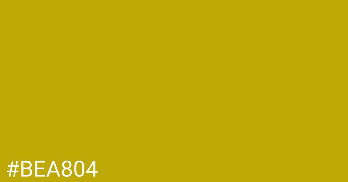 Hex color #bea804 graphic