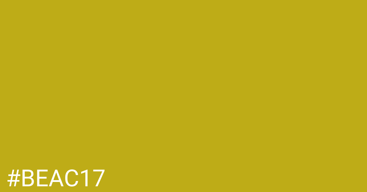 Hex color #beac17 graphic