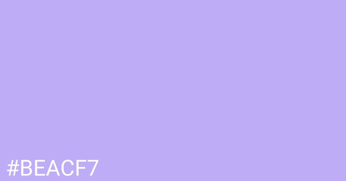 Hex color #beacf7 graphic