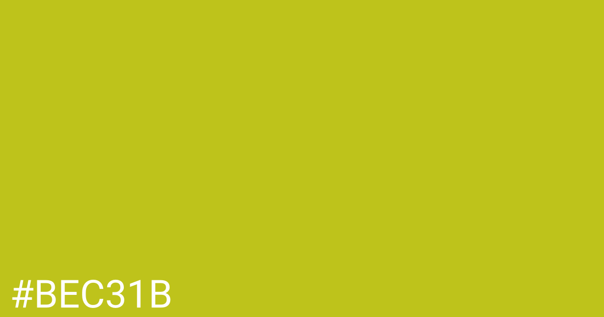 Hex color #bec31b graphic