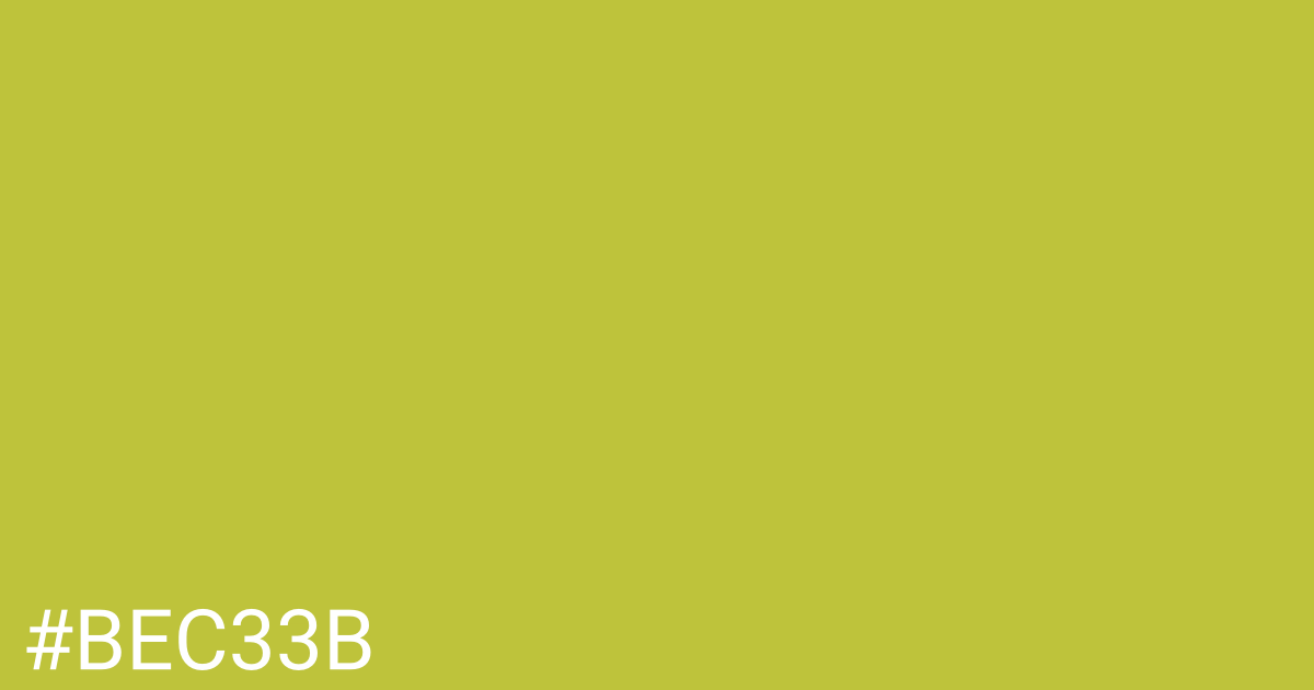 Hex color #bec33b graphic