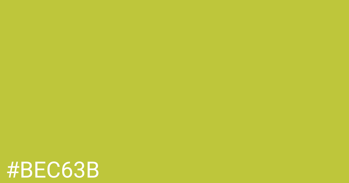 Hex color #bec63b graphic
