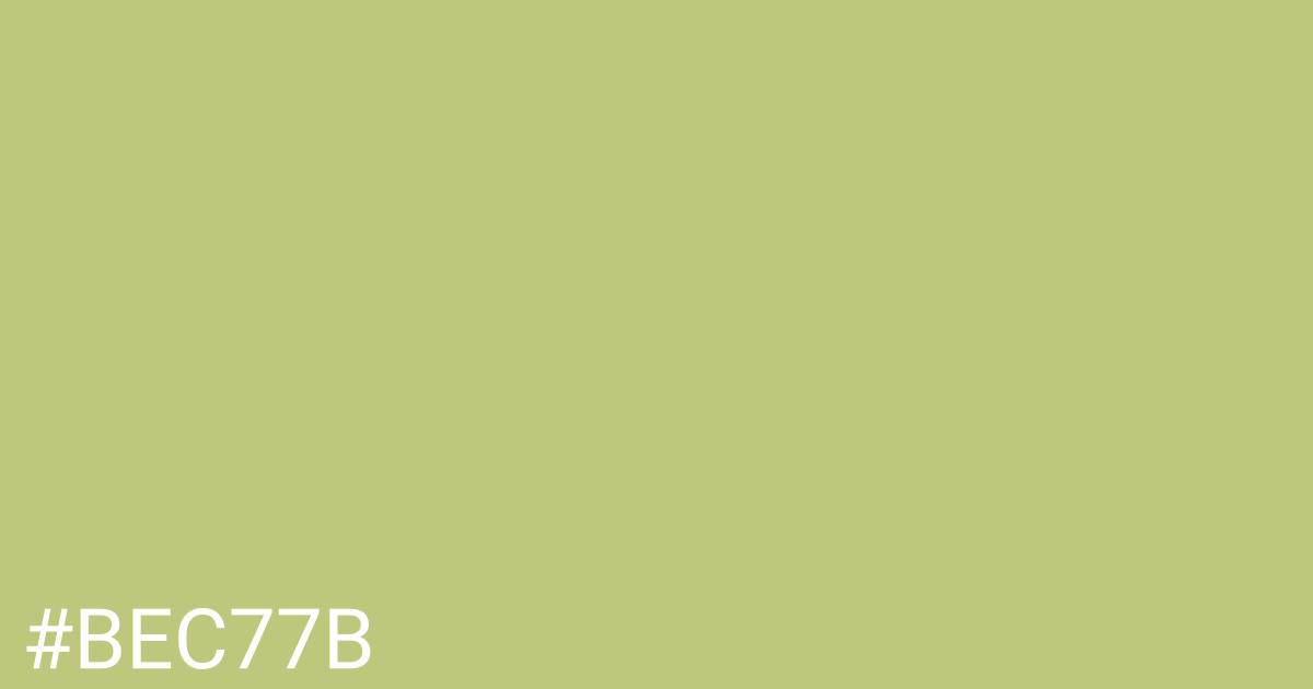 Hex color #bec77b graphic