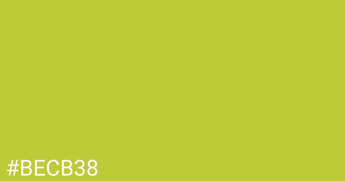 Hex color #becb38 graphic