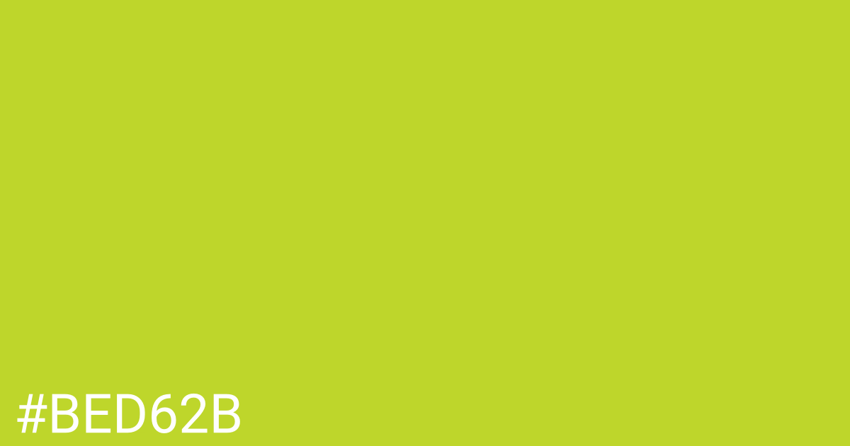 Hex color #bed62b graphic