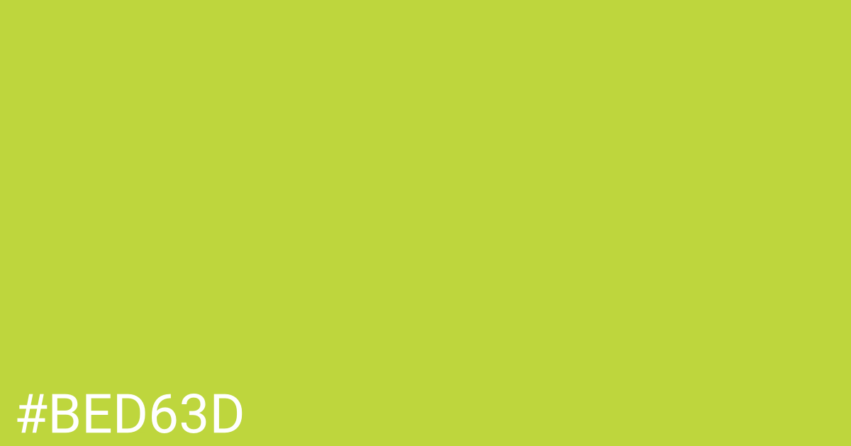 Hex color #bed63d graphic