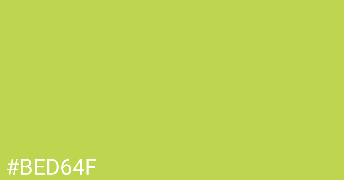 Hex color #bed64f graphic