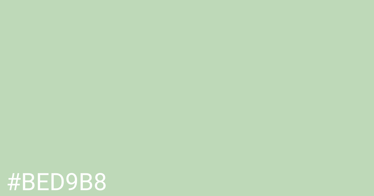 Hex color #bed9b8 graphic