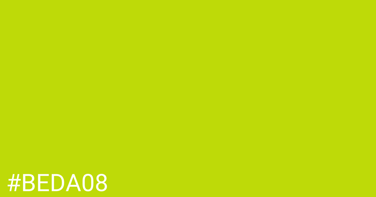 Hex color #beda08 graphic