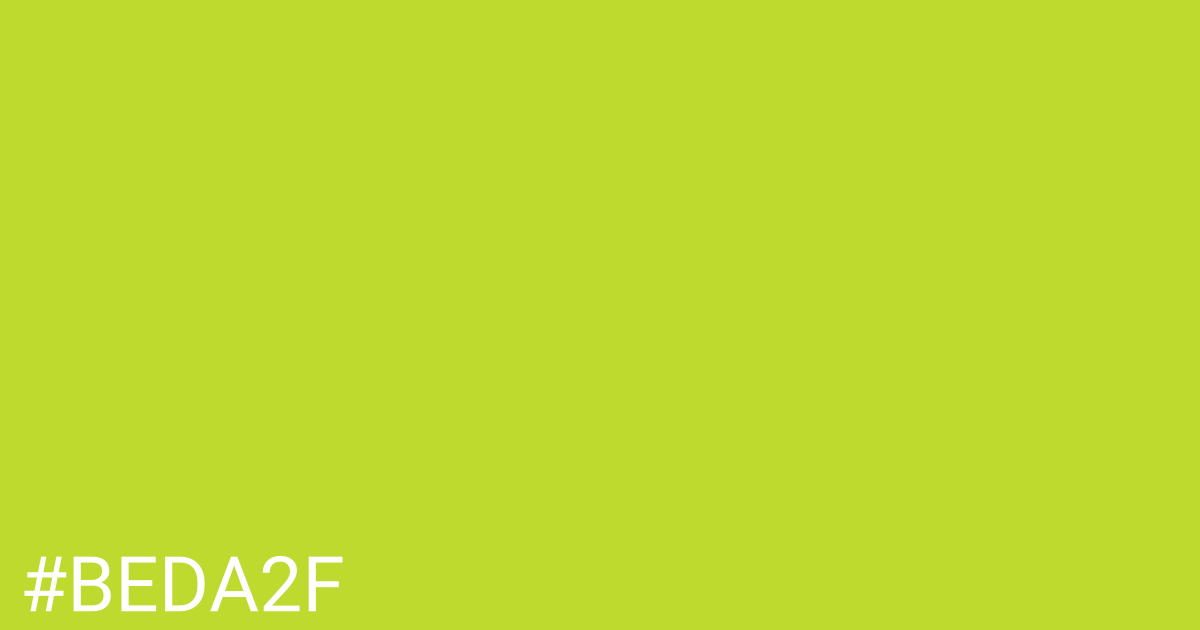 Hex color #beda2f graphic