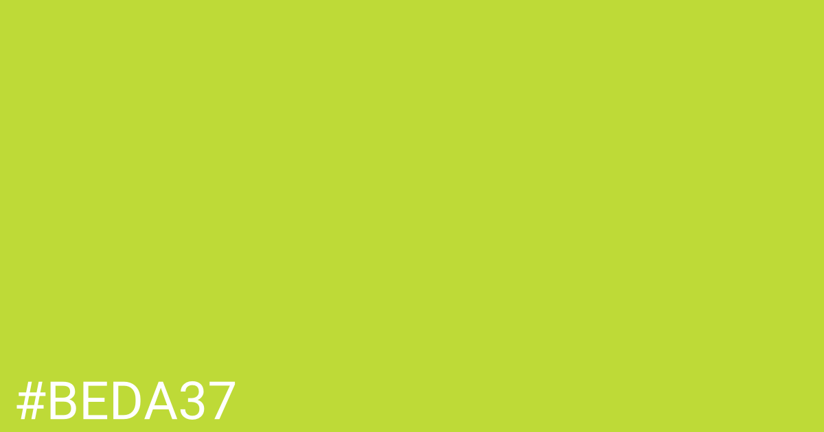 Hex color #beda37 graphic