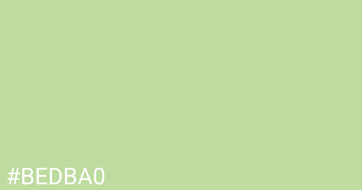 Hex color #bedba0 graphic
