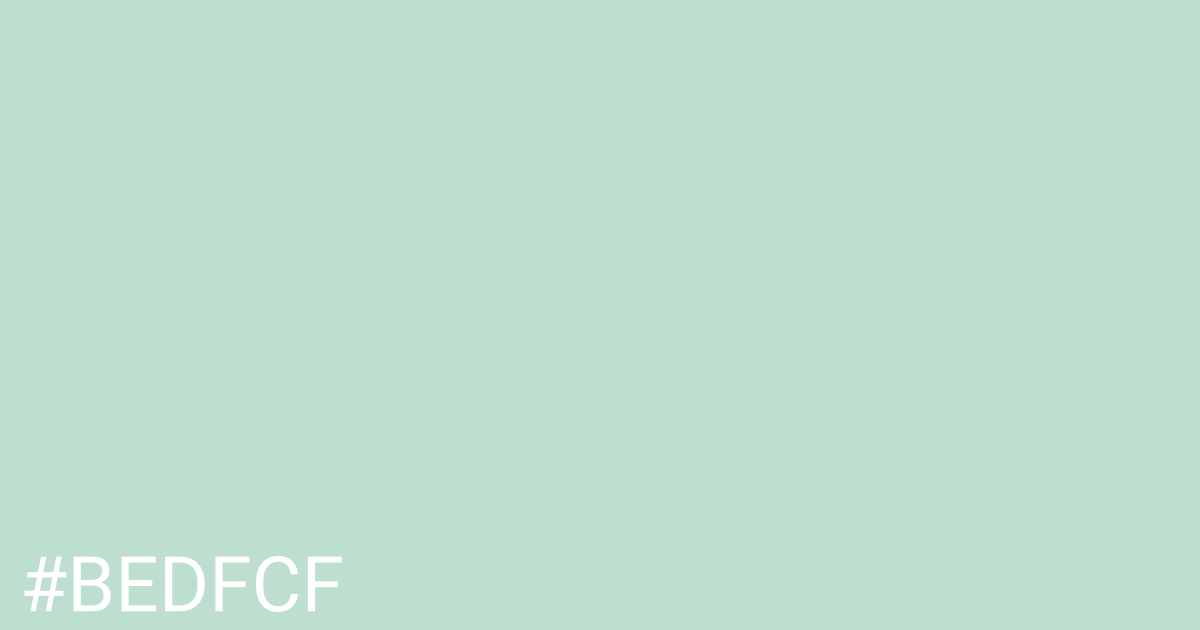 Hex color #bedfcf graphic