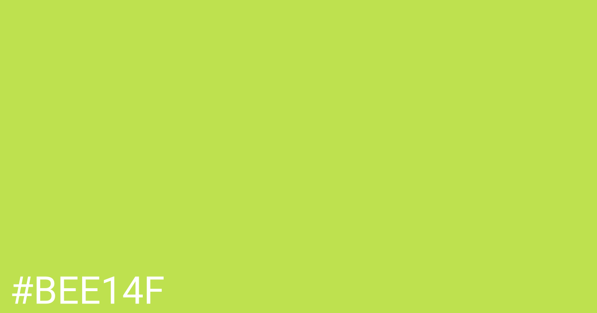 Hex color #bee14f graphic