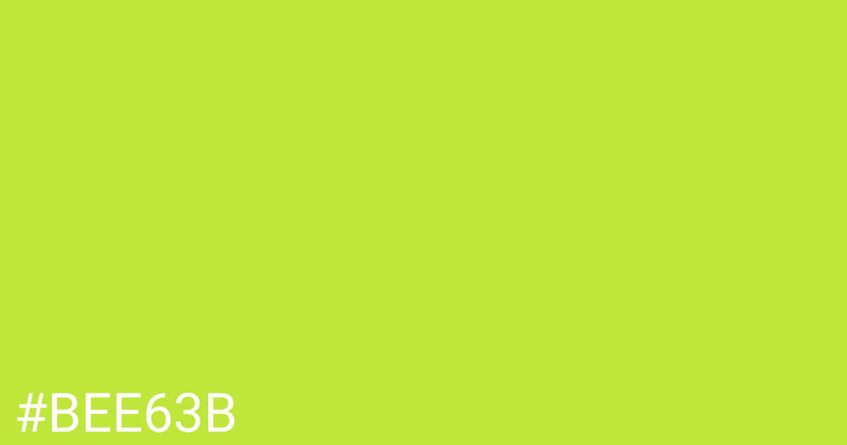 Hex color #bee63b graphic