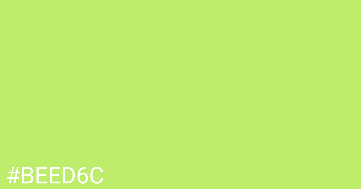 Hex color #beed6c graphic