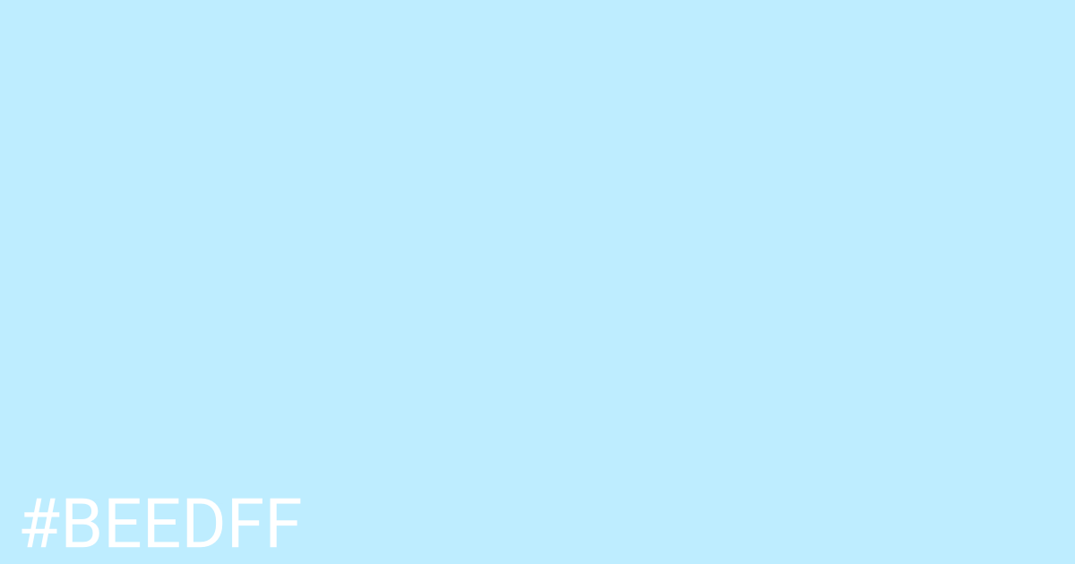 Hex color #beedff graphic