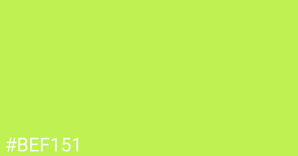 Hex color #bef151 graphic