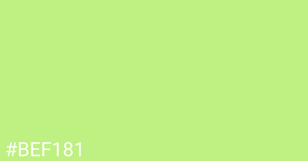 Hex color #bef181 graphic