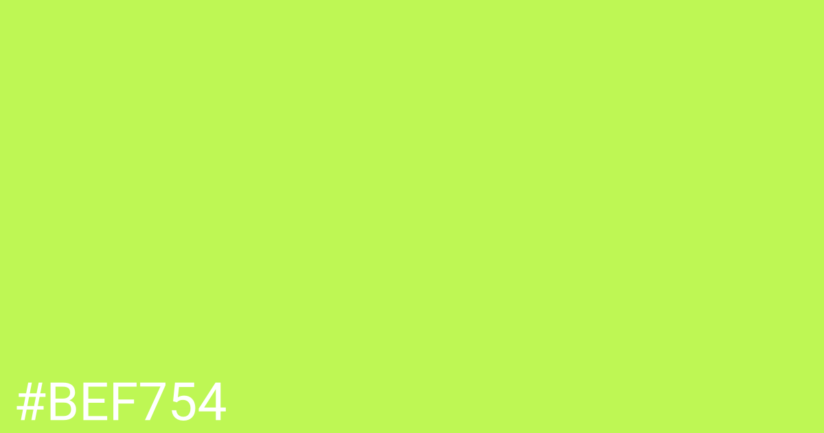 Hex color #bef754 graphic