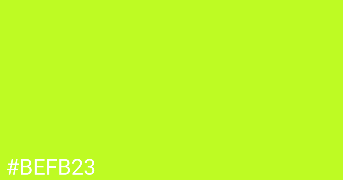 Hex color #befb23 graphic