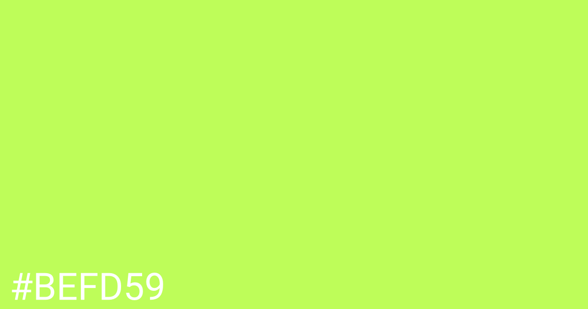 Hex color #befd59 graphic