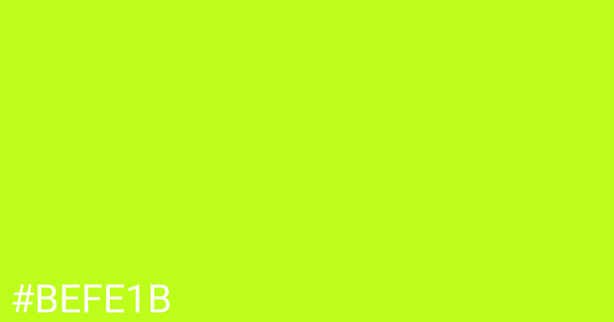 Hex color #befe1b graphic