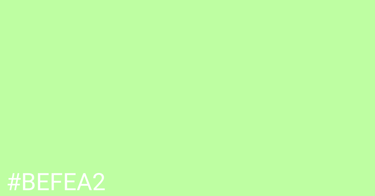 Hex color #befea2 graphic