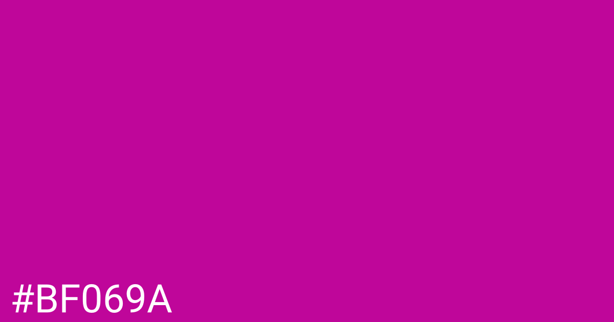 Hex color #bf069a graphic