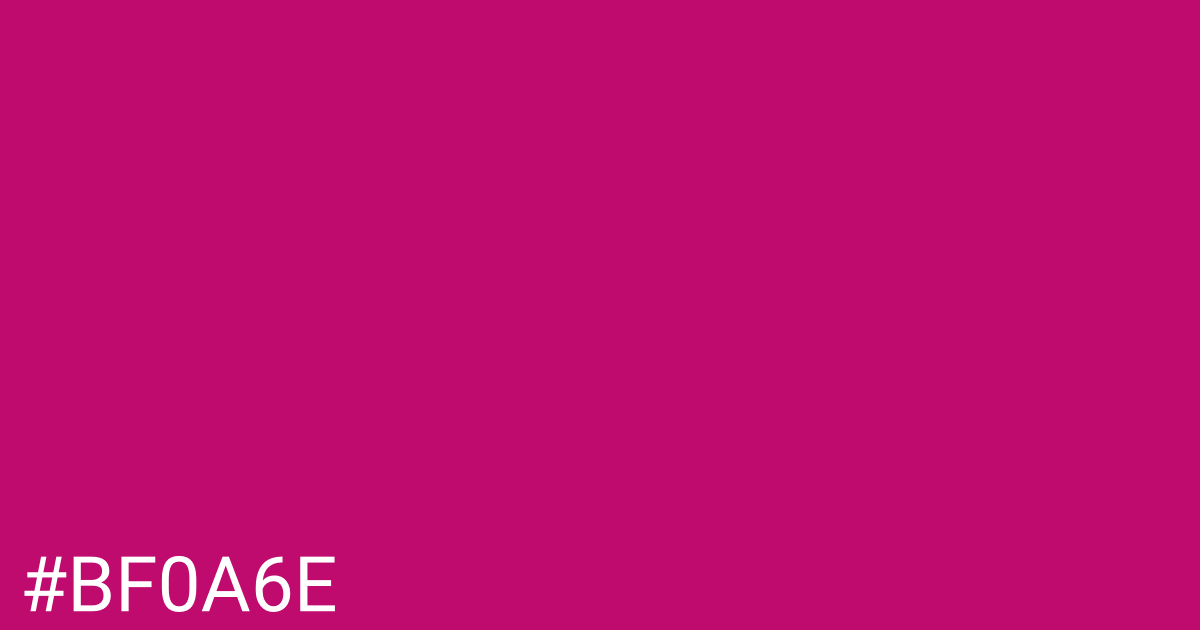 Hex color #bf0a6e graphic