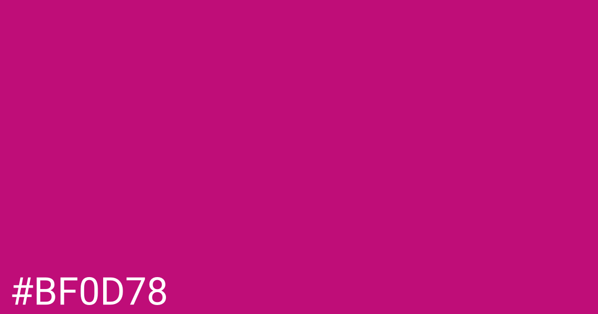 Hex color #bf0d78 graphic