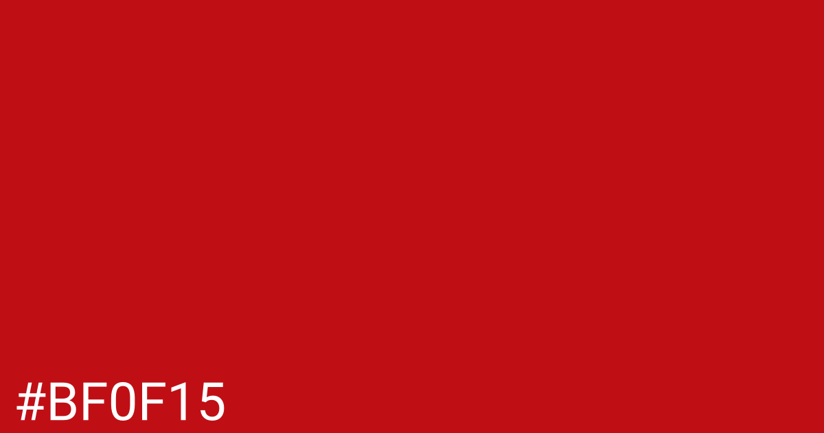 Hex color #bf0f15 graphic