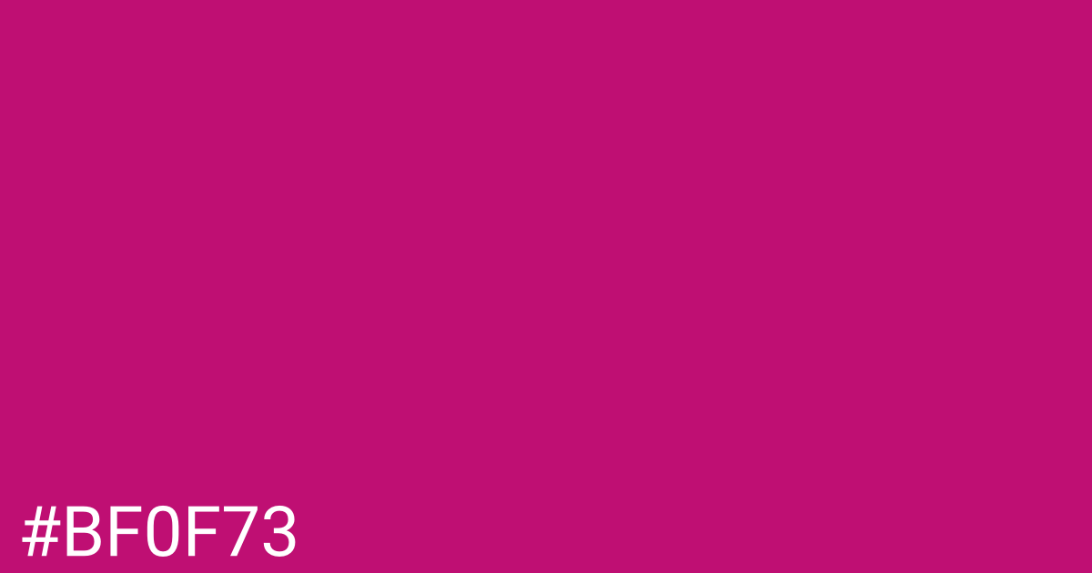 Hex color #bf0f73 graphic
