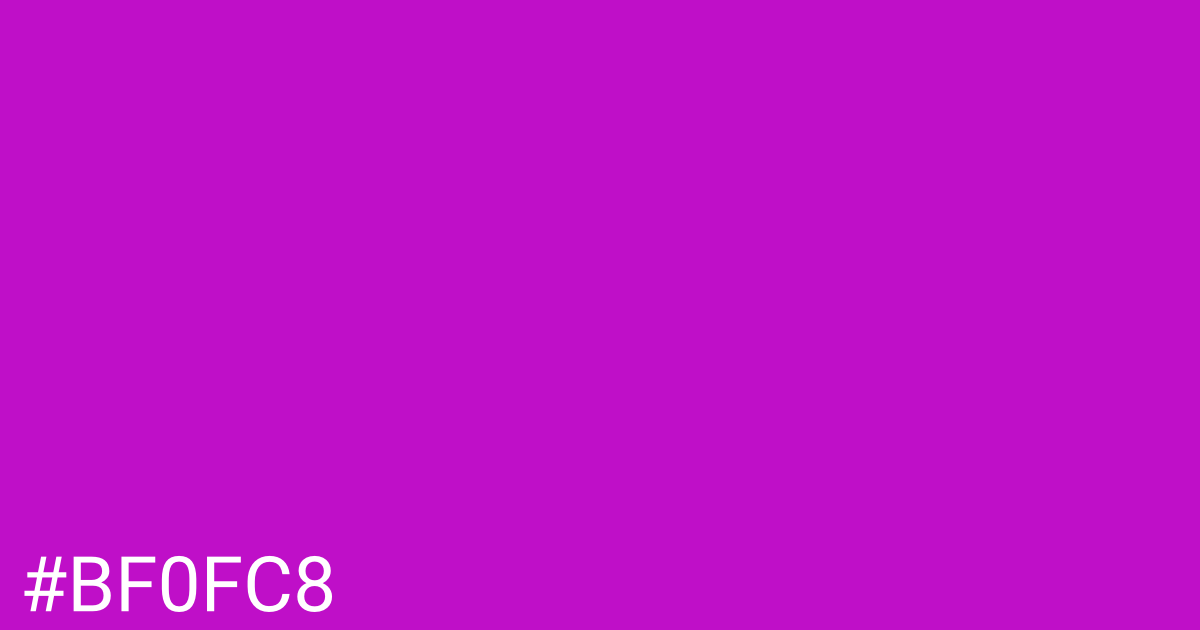 Hex color #bf0fc8 graphic