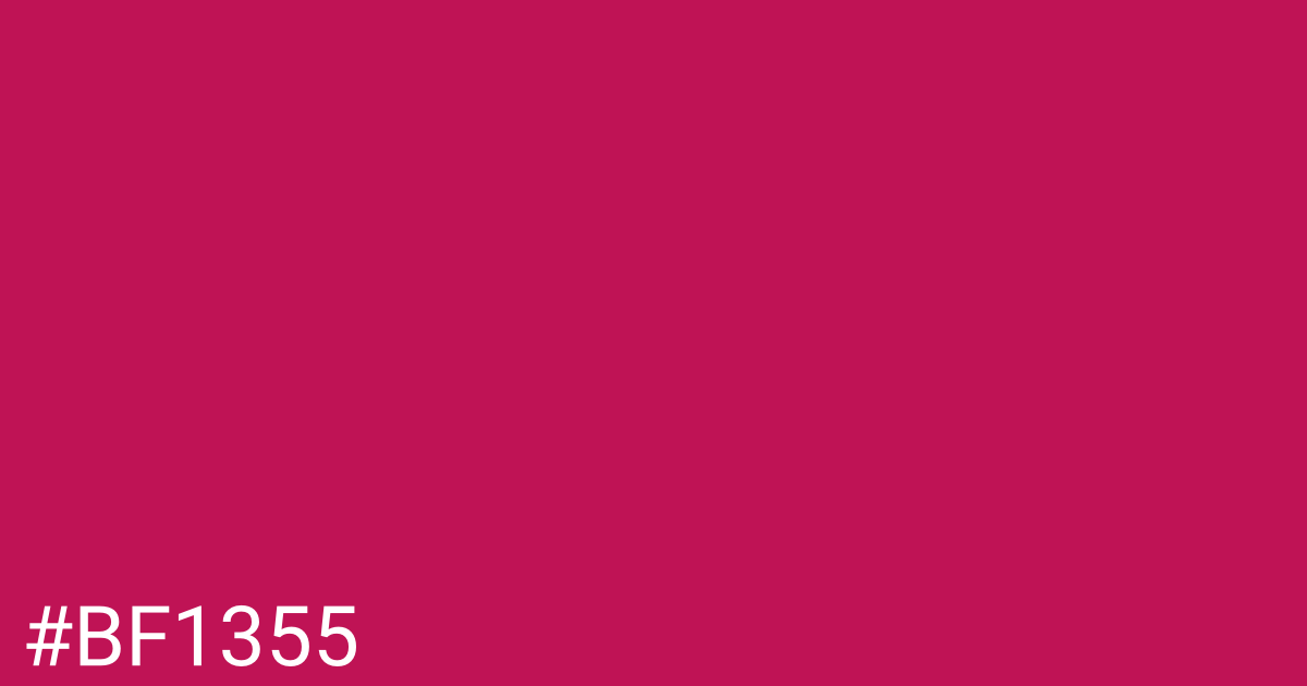 Hex color #bf1355 graphic
