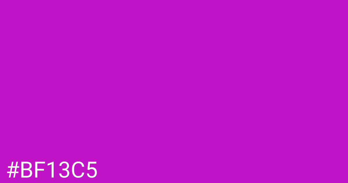 Hex color #bf13c5 graphic