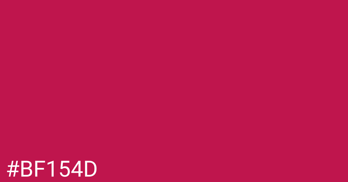 Hex color #bf154d graphic