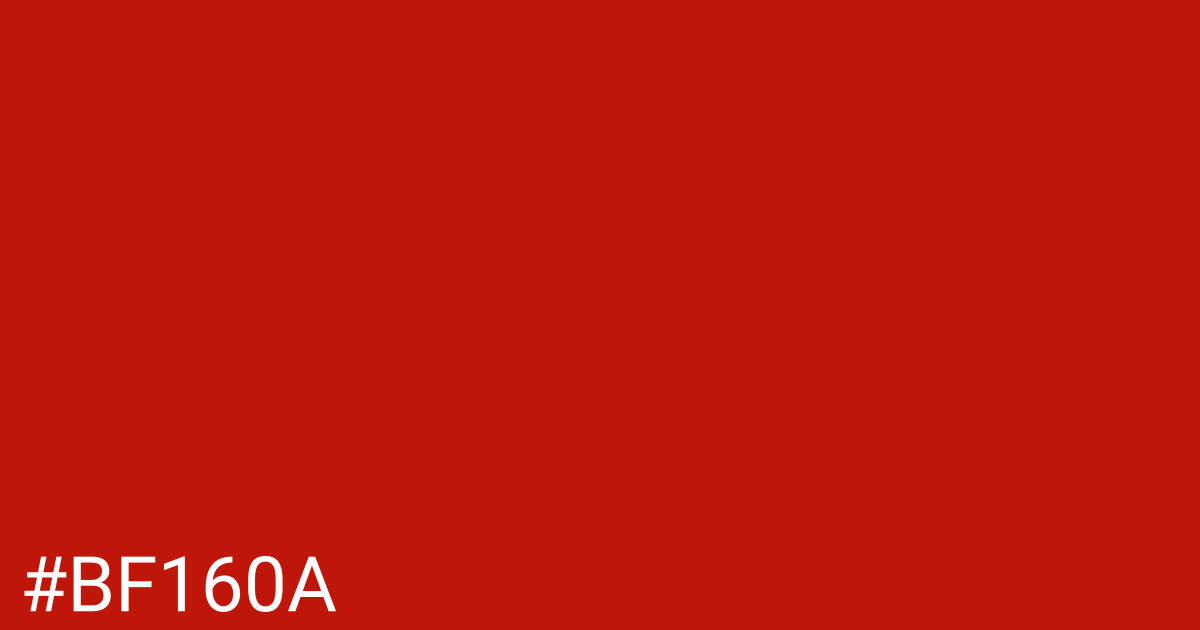 Hex color #bf160a graphic