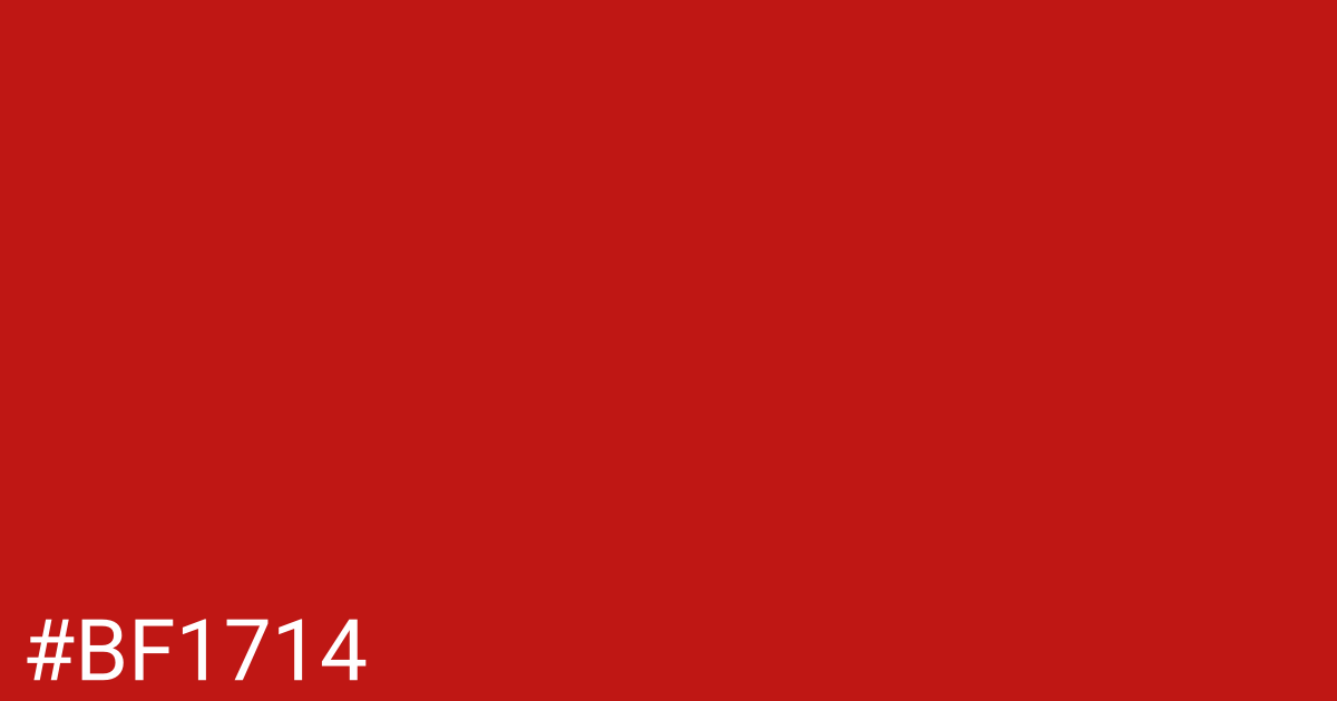 Hex color #bf1714 graphic