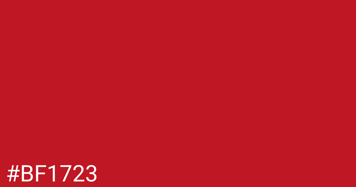 Hex color #bf1723 graphic