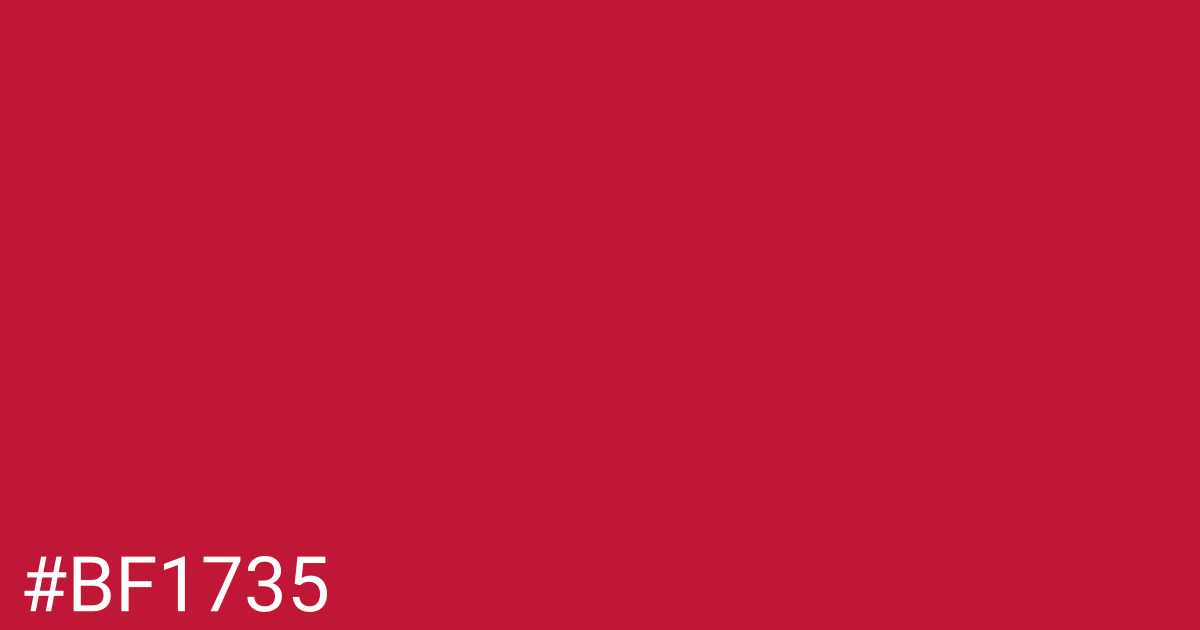 Hex color #bf1735 graphic