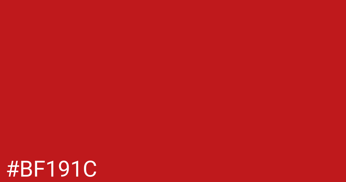 Hex color #bf191c graphic