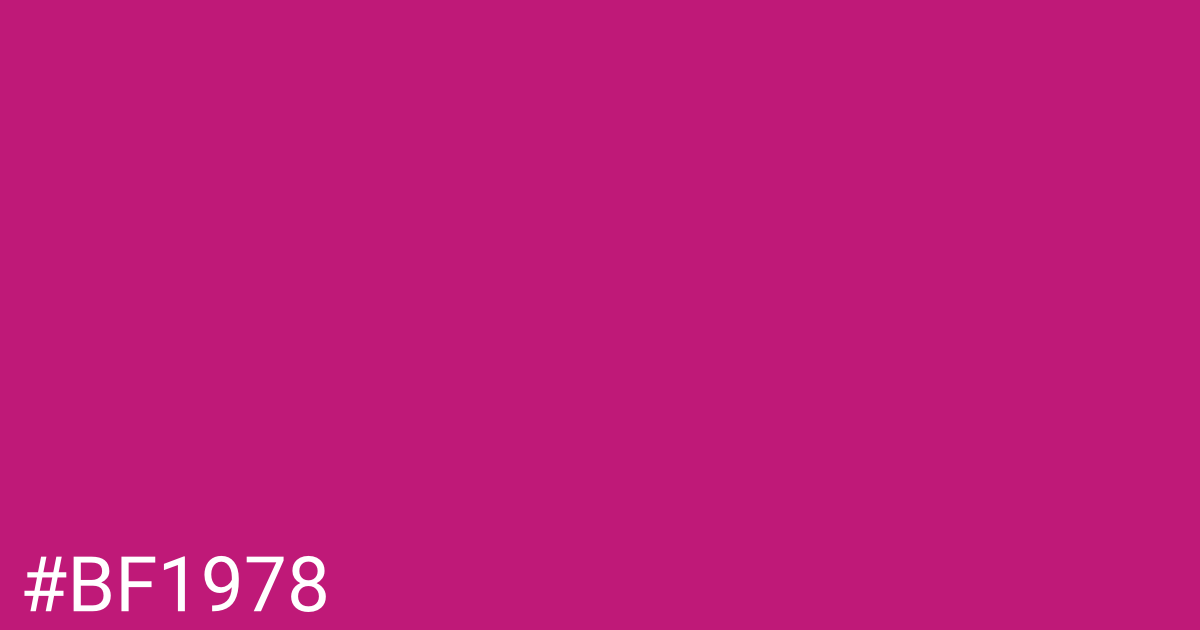 Hex color #bf1978 graphic