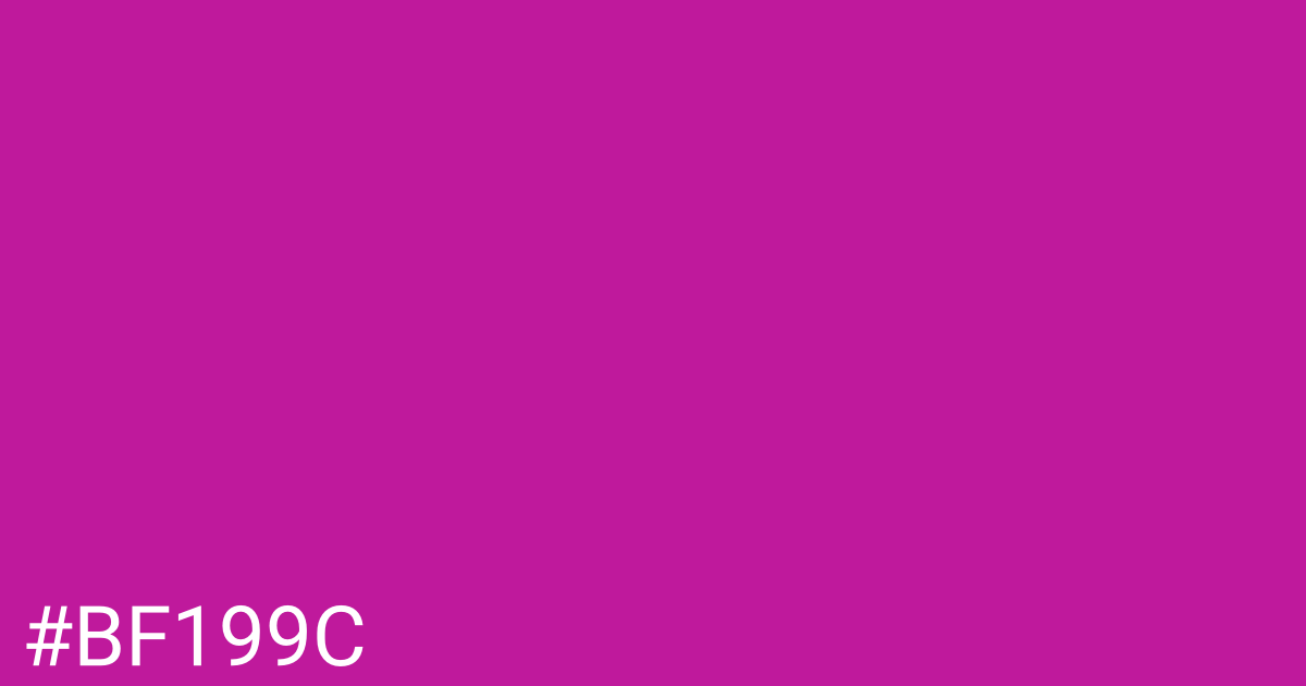 Hex color #bf199c graphic