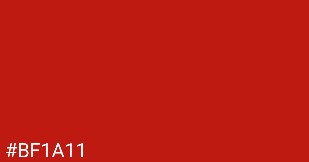 Hex color #bf1a11 graphic