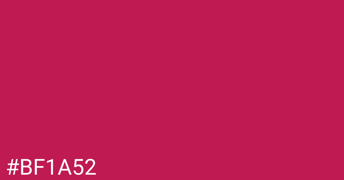Hex color #bf1a52 graphic