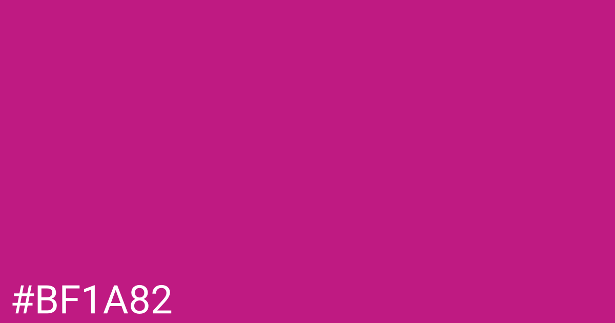 Hex color #bf1a82 graphic